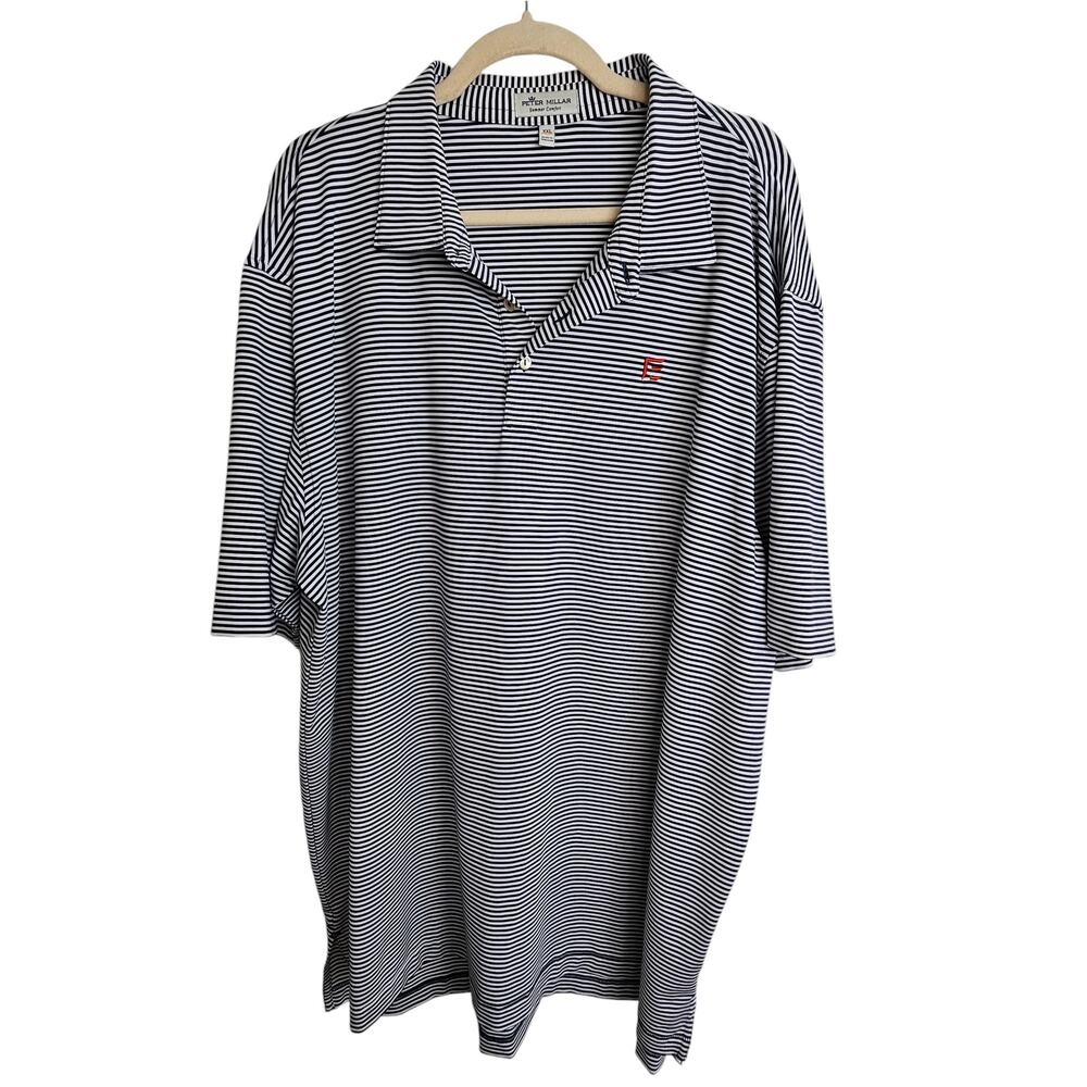 Peter Millar Summer Comfort Polo Peter Millar Polo Golf Polo Shirt Men XXL Navy
